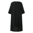 thumbnail image 4 of XDZJLR Men's Shirts Embroidered Comfortable Arab Muslim Medium Long Sleeve Robe Tops, 4 of 7