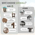 thumbnail image 4 of SERWALL Round Outdoor Side Tables Set of 2, All Weather Use Double Layer Patio Side Table, HDPE Adirondack End Table for Patio, Garden, Deck - Brown, 4 of 7