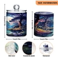 thumbnail image 2 of 4 Pack Qtip Holder Dispenser River Through Forest Clear Plastic Storage Apothecary Jars for Cotton Swabs Balls Pads Floss, 2 of 7