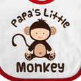 thumbnail image 4 of Inktastic Papas Little Monkey Boys Funny Boys or Girls Baby Bib, 4 of 4