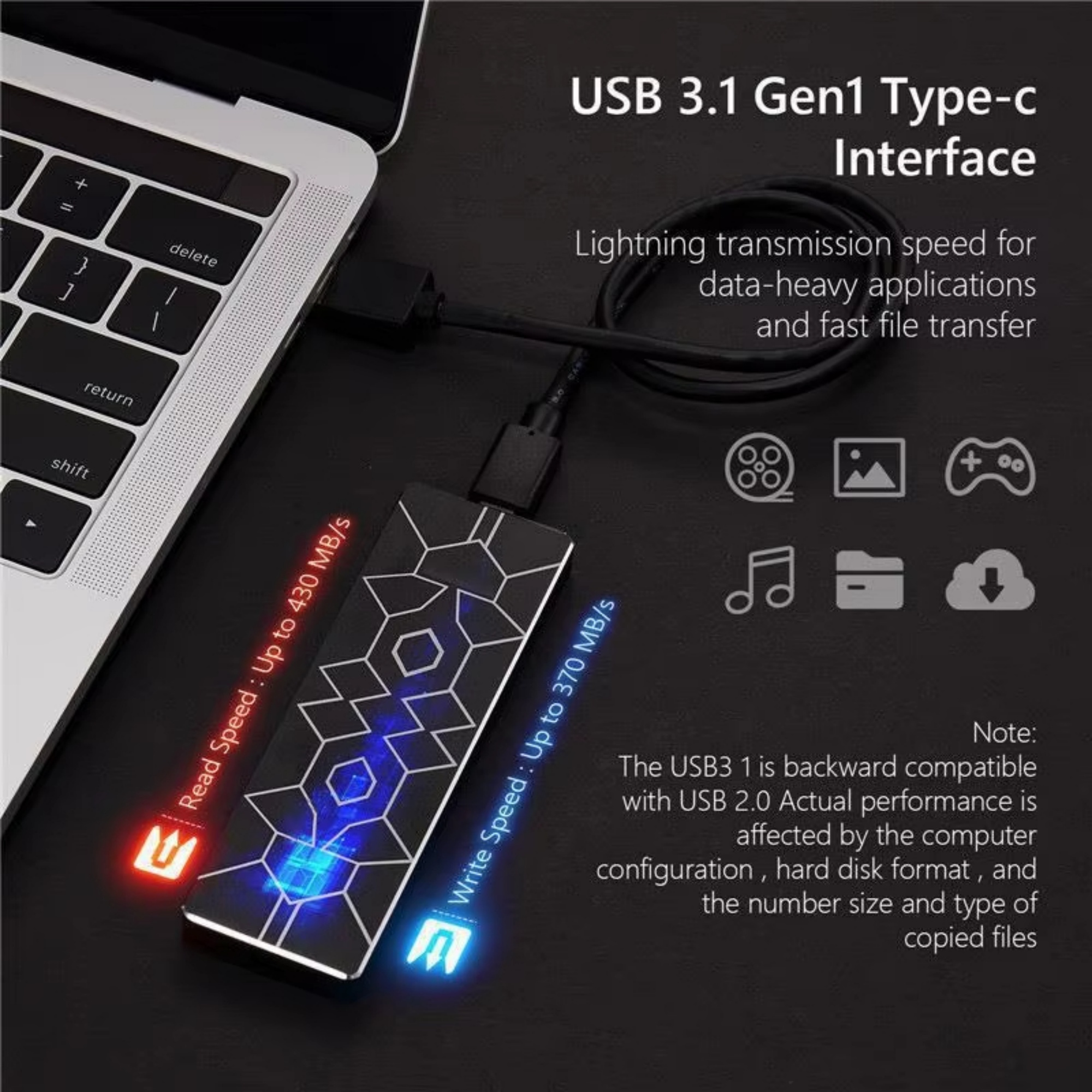 Colacoor Ultra Slim Portable External Hard Drive SSD 4T, USB 3.0 External Storage for PC, Plug and Play SSD Hard Drive,4T SSD Portable, On-the-Go Metal Design(White)