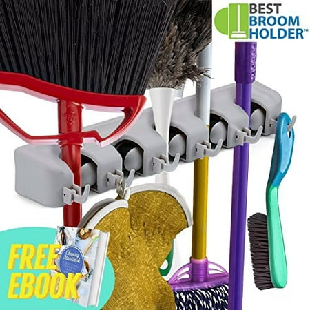 Broom Holder 100% Secure Non-Slide with Screws 16х3 75х2 5 by Best Broom