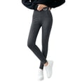 thumbnail image 2 of Lutiedan Womens Leggings Elastic Waist Slim Fit Workout Yoga Pants Casual Thermal Base Layer Pants with Pocket S-3XL, 2 of 7
