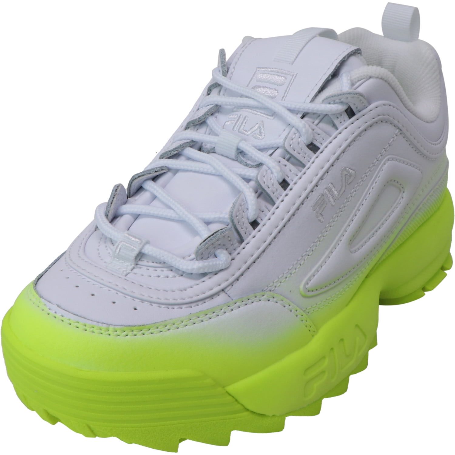 fila disruptor white silver