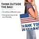 thumbnail image 2 of Balery Thank You Veterans Bolsa Tote Estilo Estético con Cremalleras, Bolsa de Hombro, Bolsa de Compras Grande y Plegable, 2 of 8