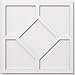 thumbnail image 3 of Ekena Millwork CMP24EY 24 in. OD x 8.25 in. Square Embry Architectural Grade PVC Contemporary Ceiling Medallion, 3 of 4