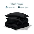 thumbnail image 5 of Bare Home Down Alternative Comforter Set - 2-Pieces - All Seasons - Twin/Twin-XL, Heather Black, 5 of 6