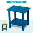 thumbnail image 2 of Nalone 2-Tier Outdoor Side Table, HDPE All Weather Outdoor Coffee Table Adirondack Patio End Table, Outside Deck Table for Indoor Living Room Bedroom Porch Backyard, Navy Blue, 2 of 7