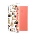 thumbnail image 2 of FINCIBO Soft TPU Clear Case Slim Protective Cover for Samsung Galaxy A20 / A30 6.4" 2019, Pug Funny Playful Postures, 2 of 3