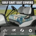 thumbnail image 3 of Whosucclay Blue Butterfly Blossom Thick Golf Cart Seat Blanket Elastic for Yamaha EZGO Club Car Icon, Anti-Fade Golf Cart Seat Cover, 3 of 6