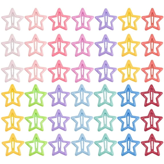 30 PACK Star Snap Hair Clips Non-slip Toddlers Colorful Cute Lovely Metal Hair Barrettes Hair Accessories for Women Girls (Style 8)