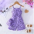 thumbnail image 5 of WERYOUNG Girl's Rompers Sleeveless Square Collar Heart Print Kids Playwear Suspenders Onesie With Matching Bag Party Night Versatile Soft Romper, 5 of 9