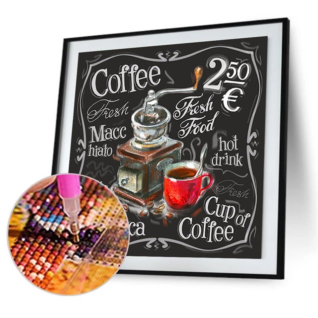 Cuadros Decorativos Kit de pintura de diamantes, mosaico de diamantes redondo completo con letras DIY Tmvgtek embutido en tela