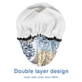 thumbnail image 4 of Shower Caps,Blue Floral and Petal Pattern Waterproof Shower Cap for Women 4 Pieces,Double Reusable Hair Cover for Shower PEVA Elastic Stretch Hem, 4 of 7