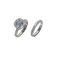 thumbnail image 4 of Minnieouse Conjunto de anillo de diamantes redondos Conjunto de anillo de banda de boda de compromiso nupcial elegante Conjunto de regalo de aniversario Ropa, zapatos y accesorios Miscelánea No. 4 Minnieouse AP006531-04, 4 of 6