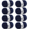 thumbnail image 1 of Hilado Chunky Cozyful #10 Jumbo Chenille 8 madejas azul marino, 1 of 8
