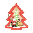 thumbnail image 3 of Vikakiooze 2022 Christmas tree pendants wooden colored luminous small pendants Christmas tree ornaments Christmas Decorations, 3 of 7