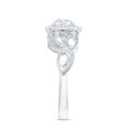 thumbnail image 3 of Rosec Jewels Vintage Engagement Ring - Lab Grown Diamond Halo Ring - EF-VS Quality Certified, 14K White Gold, US 10.50, 3 of 8