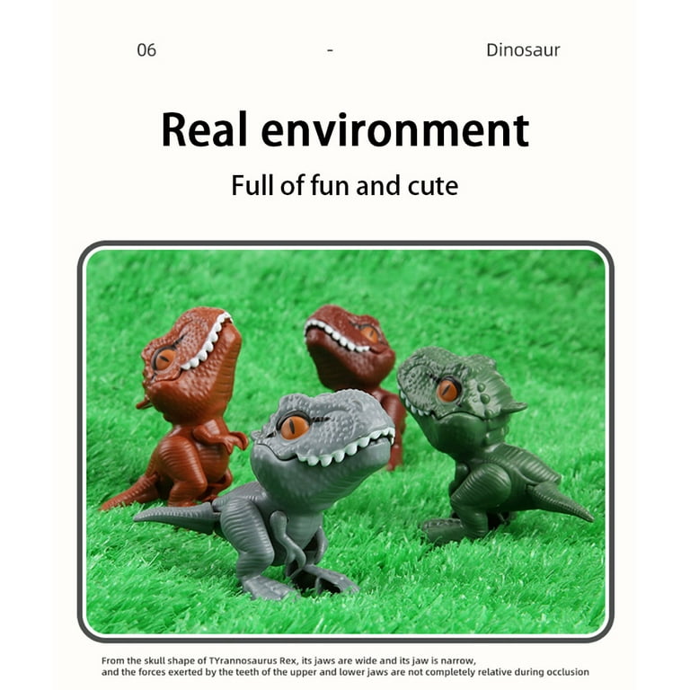 Ronshin Finger Dinosaur Anime Action Figures Toys Funny Creative Tricky Tyrannosaurus Egg Simulation Dinosaur Model Toy, Size: 9, Black