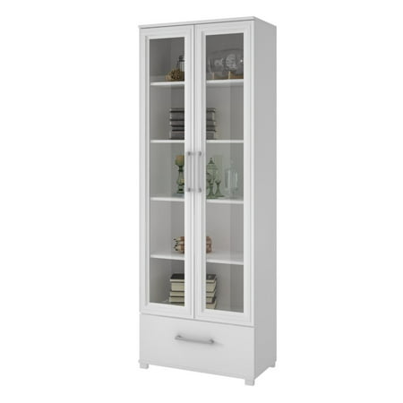 Kingfisher Lane 5 Shelf Curio Cabinet In White Walmart Com