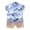 Blue, variant on Hiijoy Toddler Boys Outfits Summer Short Sleeve Button-Down Shirt Shorts Set, Sizes 2-3T
