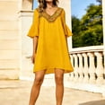 thumbnail image 1 of TaTaai Women Spring Summer Polka Dot Chiffon Ruffle Long Sleeve Midi Dress Casual Elegant Flowy Lightweight Fabric Breathable Comfortable Daily Wear Dress Gift, 1 of 5