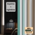thumbnail image 3 of Brown Stripe Blackout Curtains for Bedroom/Living Room, Pinch Pleated Black Out Curtains, Ombre Geometric Teal Green Vertical Striped Room Darkening Window Drapes with Hooks 2 Panels, 39"x70", 3 of 8