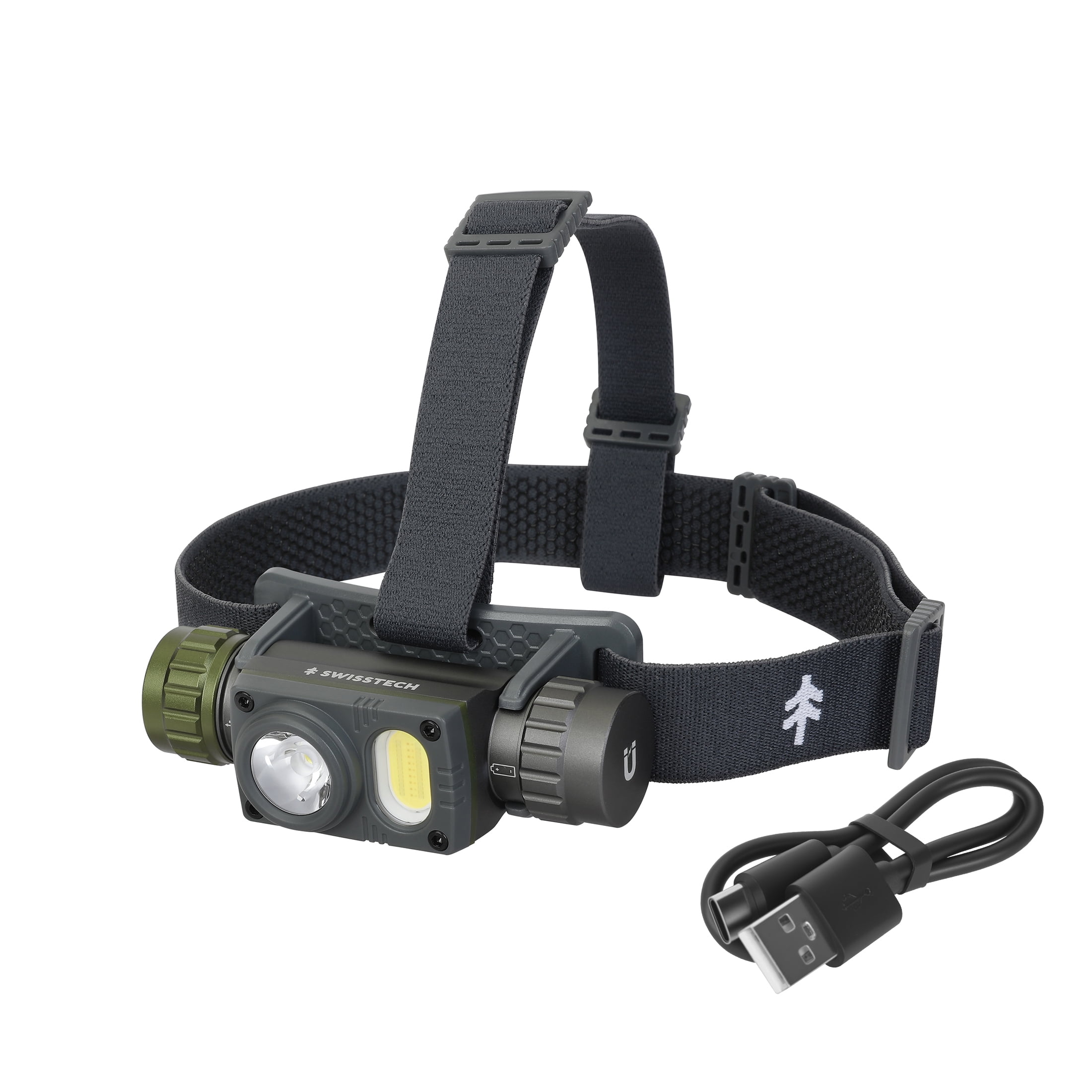 Swiss Tech STARKE 20, 2000 Lumen Rechargeable LED Headlamp with