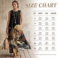 thumbnail image 5 of FOR U DESIGNS Tiger Flower Wave Moon Print Couple Outfits Linen-Like Button Down Shirt or Sleeveless Dress with Pockets for Parties Wedding Date, 5 of 7