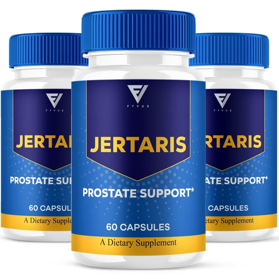 (3 Pack) Jertaris Prostate Support Pills, Jertaris Advanced Wellness Support Supplement (180 Capsules)