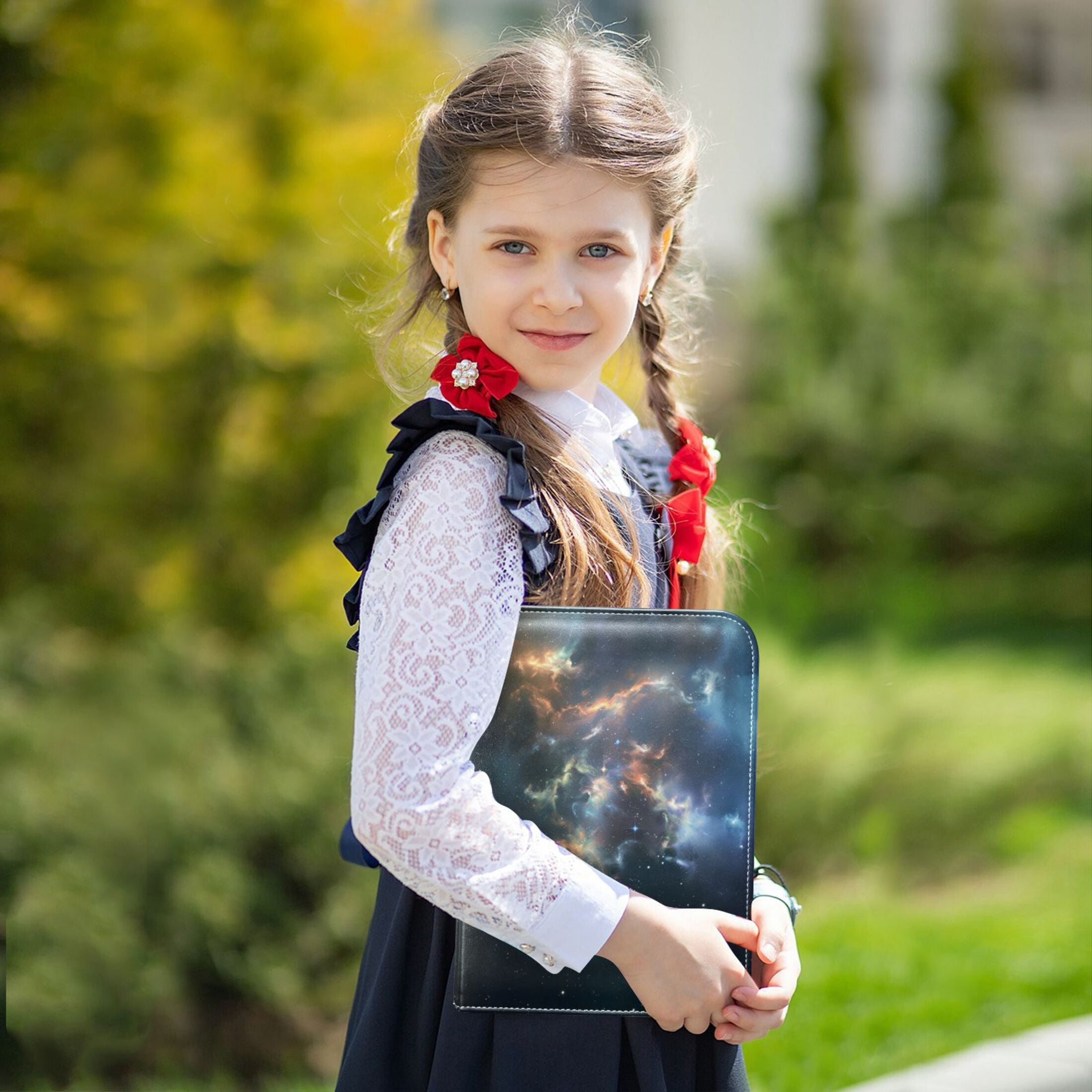 Trading Card Binder Album 400 Pockets 50 Removable 4-Pocket Pages Waterproof Beautiful Nebulae