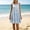 Blue, variant on Qulqfy Striped Dresses for Women Casual Midi Ruffle Sleeveless Square Neck Spring Vacation Flowy Beach Sundress L
