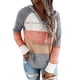 thumbnail image 1 of Sudadera con capucha de rayas y bloques de color para mujer, sudadera holgada con capucha, tops de manga larga, 1 of 5