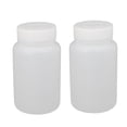 thumbnail image 1 of Botella de reactivo de laboratorio de boca ancha de plástico de 250 ml, 2 piezas, blanca, 1 of 2