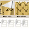 thumbnail image 5 of Yellow Spring Butterfly Swag Valances for Windows 2 Pack, Kitchen Window Curtains 36 Inch Length, Black Bow Knot Privacy Swag Curtains for Living Room/Bathroom with Rod Pocket 36"x36", 5 of 8