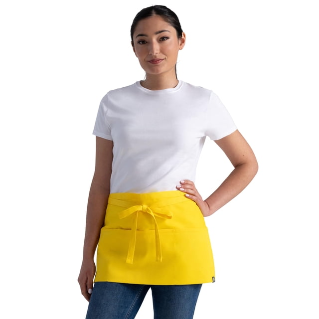 Delantal de cintura Chef Works, unisex, color limón, talla única, 30 x 68 cm