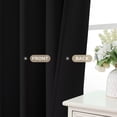 thumbnail image 4 of Cortinas opacas Joydeco de 183 cm para dormitorio, 2 paneles, color negro, 4 of 9