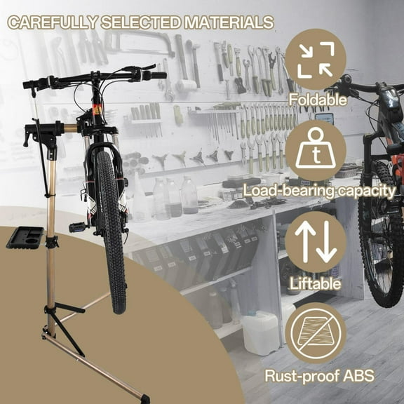 Adjustable E-Bike Repair Stand – Portable 110 lbs Capacity Aluminum Stand for Home Mechanics & Pros
