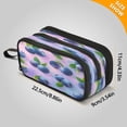 thumbnail image 3 of 3-Layer Zipper Pencil Case Pencil Pouch Large Capacity Pencil Pouch for Travel and Office Supplies Blueberries Pattern, 3 of 8
