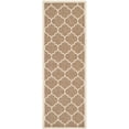 thumbnail image 3 of Safavieh Courtyard Alyssa Geometric Indoor/Outdoor Runner Rug, 2'3" x 10', Brown/Bone, 3 of 8