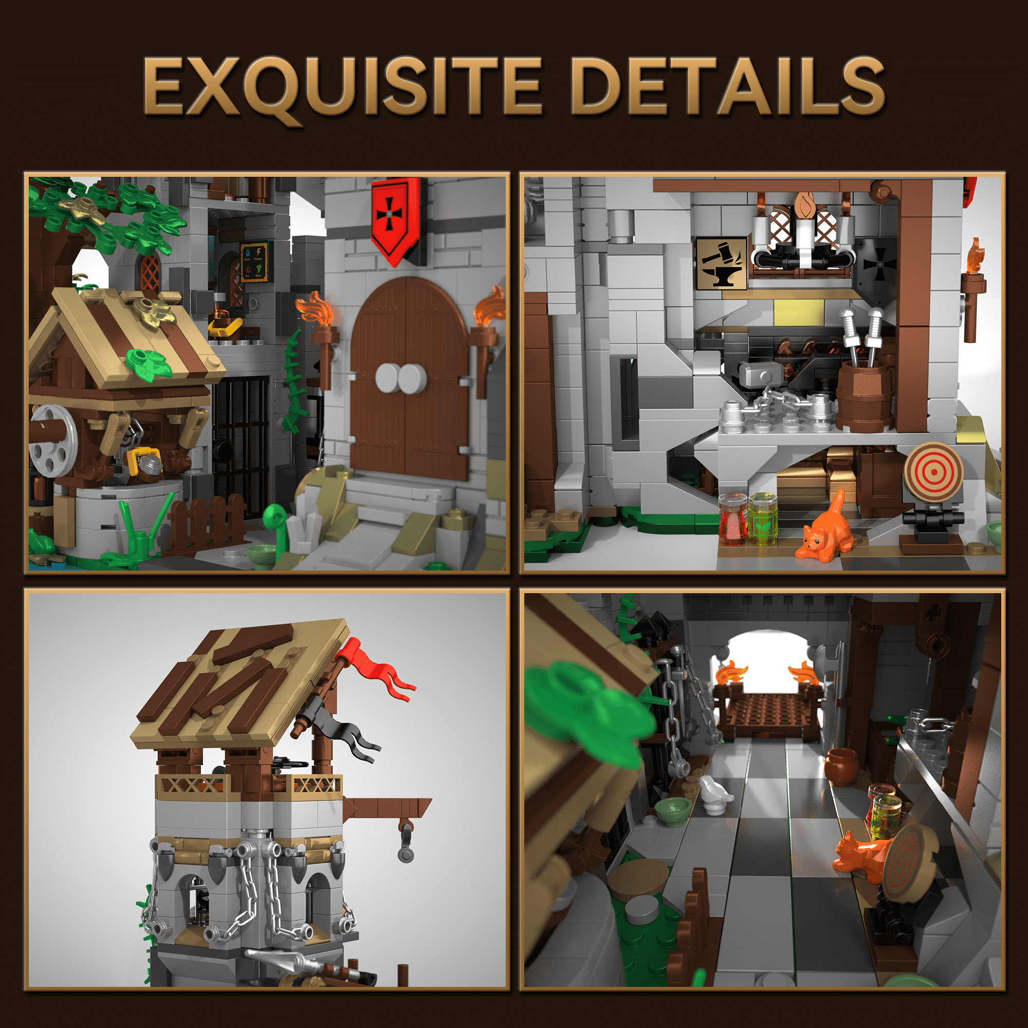 Creative Building Block Model Kit - Holy Spirit Knight's Fortress, DIY Assembly for Adults & Teens 14+, 2568PCS