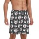thumbnail image 2 of Balery Husky Pantalones cortos de pijama de punto de algodón para hombre con cinturilla y bolsillos-Medium, 2 of 6