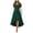 dress20-Green, variant on yboeqw Womens Square Neck Short Puff Sleeve Dress Corset Lace‑Up Waist Ruffled High‑Low Hem Gothic Party Midi Dress Size S