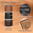 thumbnail image 2 of Piel de becerro real 3/32"" x 50 yardas Cordón de cuero marrón oscuro 0.125"" x 50', 2 of 5