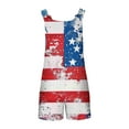 thumbnail image 5 of DDAPJ pyju 4th of July Romper for Women Summer Casual Short Jumpsuits Adjustable Strap Shorts Overalls Vacation Beach Outfits 70% off Clearance Sale White S, 5 of 7