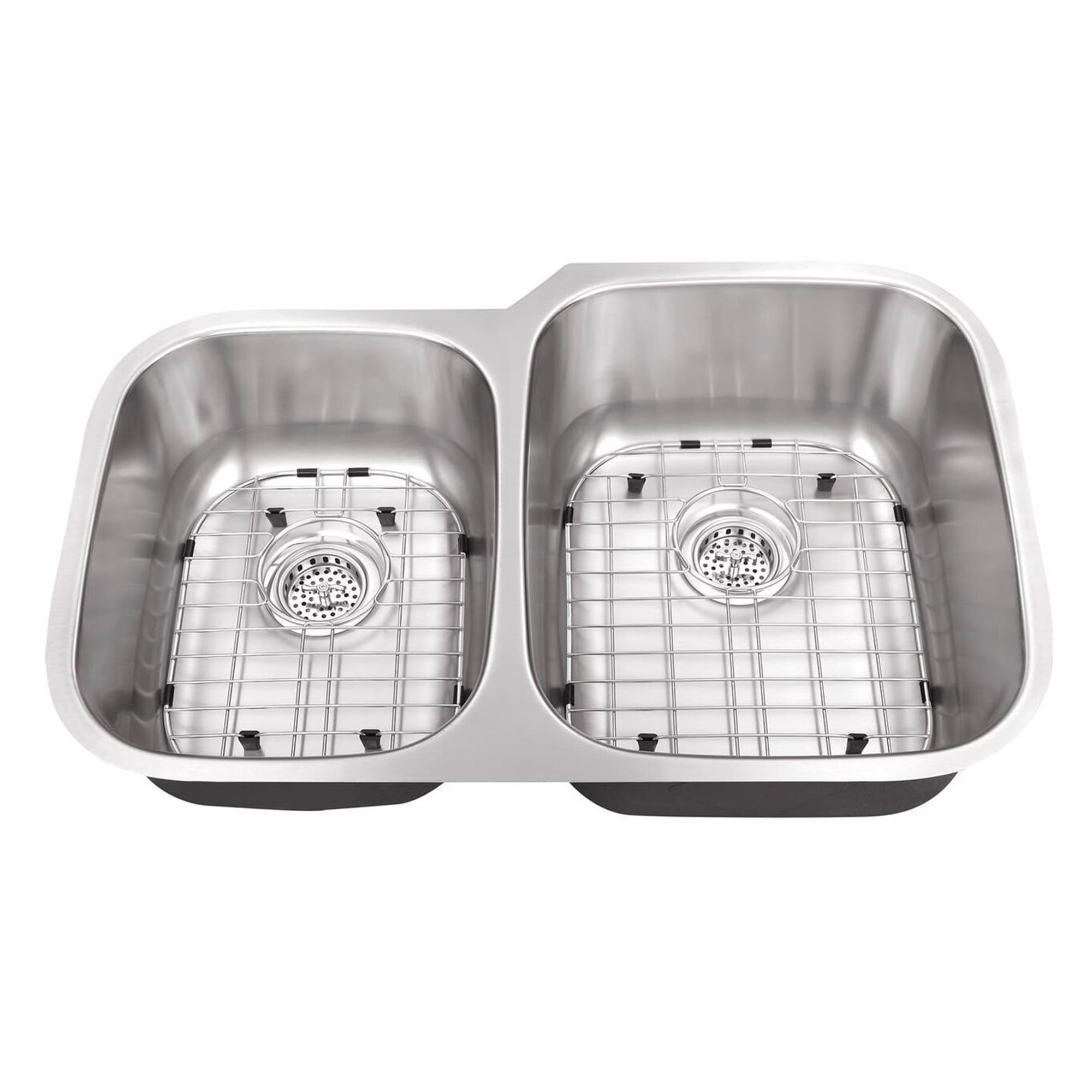 Undermount 32 in. 40/60 Bowl 18 Ga. Stainless Steel Kitchen Sink