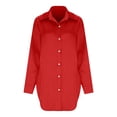 thumbnail image 5 of Sexlip Womens Patent Leather Zip Up Jacket Long Sleeve Design Waterproof Fabric Relaxed Silhouette for Night Out Looks Red S, 5 of 7