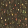 thumbnail image 1 of Ahgly Company Machine Washable Indoor Square Transitional Oak Brown Area Rugs, 4' Square, 1 of 7