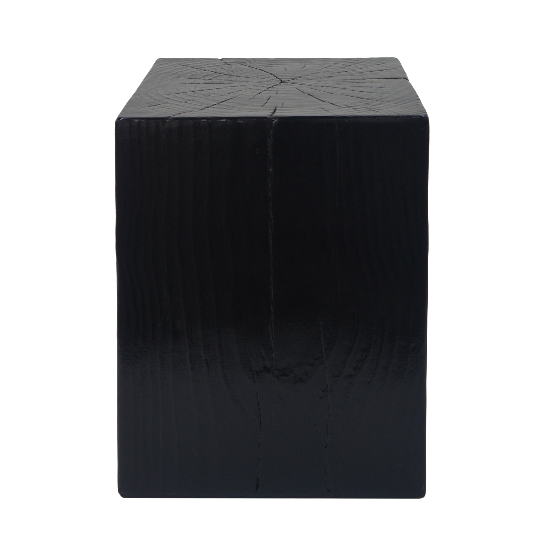 Christopher Knight Home 18" MGO End Table, Wood-Look Square Design, Indoor Outdoor Side Table, Black Finish, Set of 4