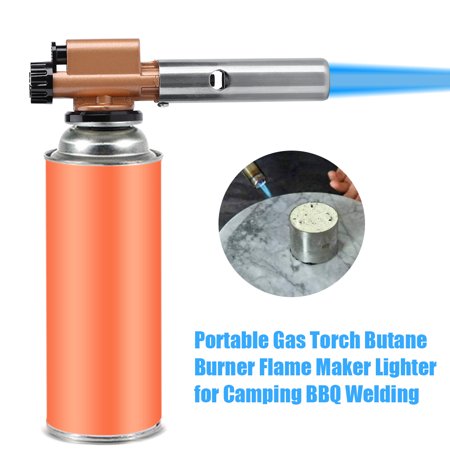 Camping Baking Gas Torch – Butane Burner Lighter, Adjustable Flame, 1350°C For BBQ, Welding & Fire Making